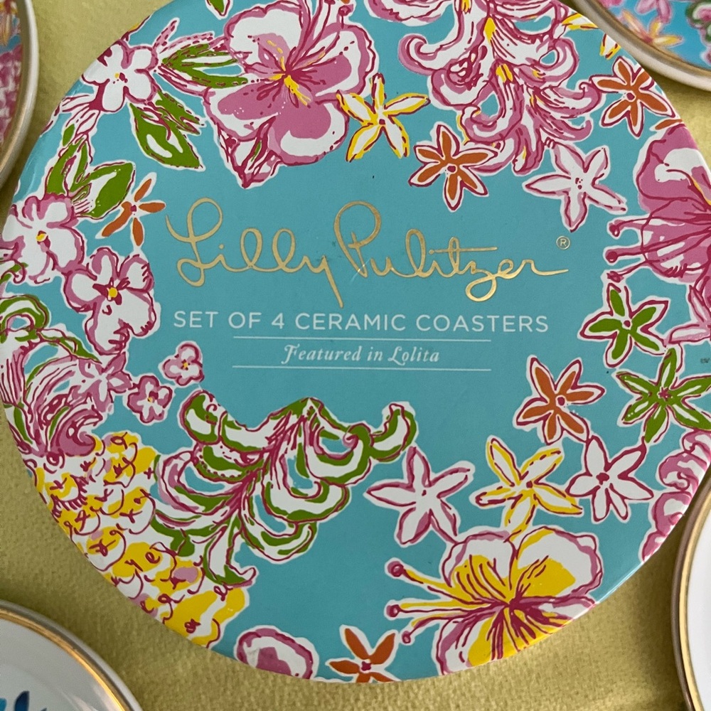 Lilly Pulitzer Ceramic Coaster Set